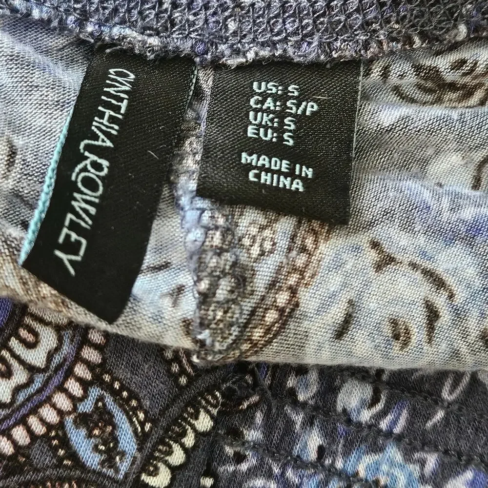 Cynthia Rowley Pasley Print Pull On Pants Size Small